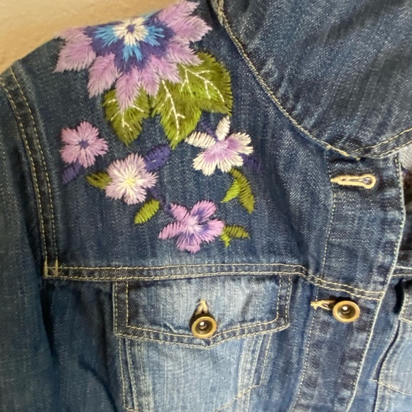 INC Embroidered Jean Jacket 0X/XL - Picture 3 of 7